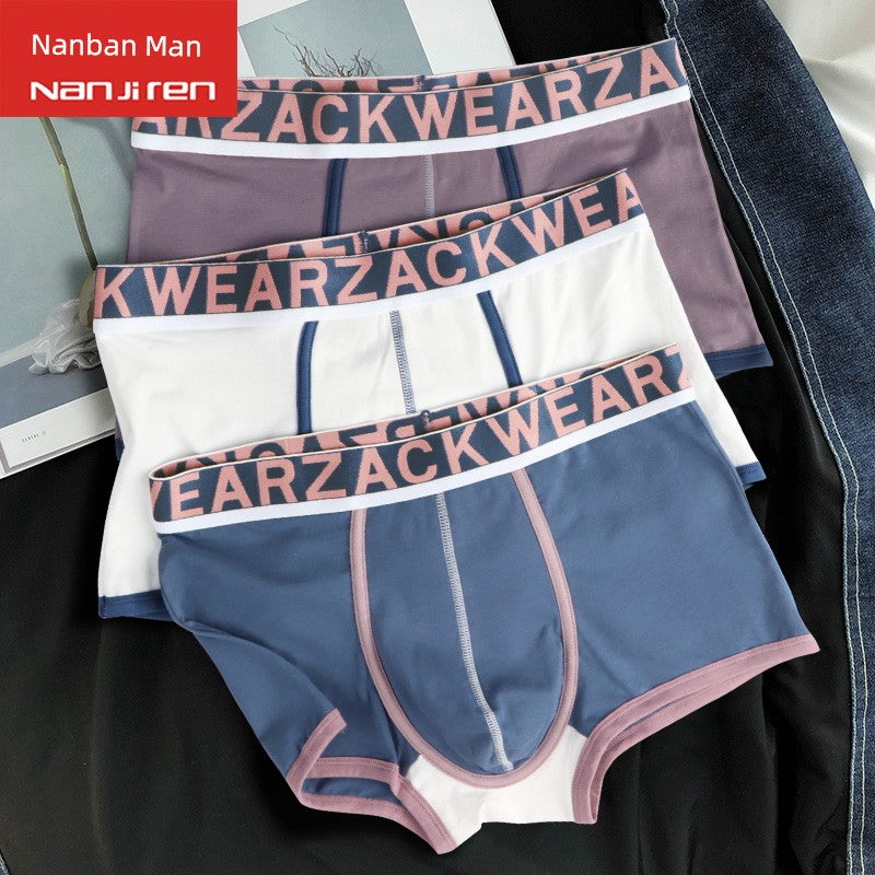 Nanjiren Men's 100% Cotton Four-Corner Briefs 