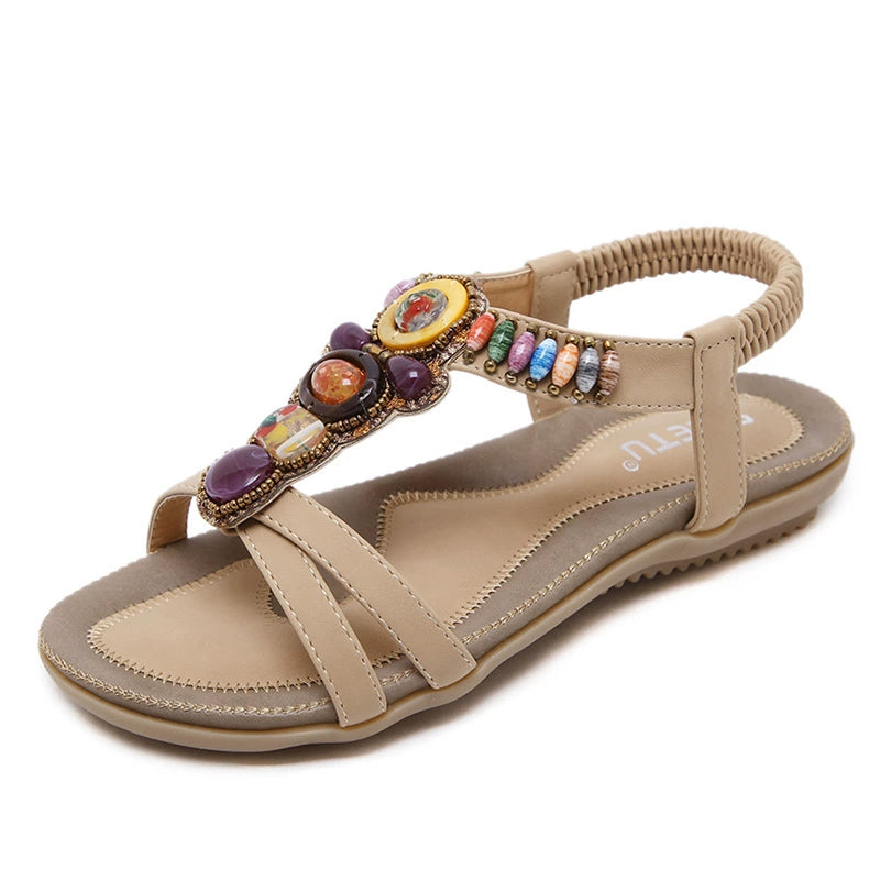 Ethnic Style Flats - Comfortable and Non-Slip Sandals (Sizes 43-45) 