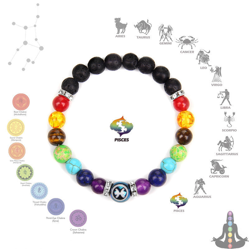 New Seven Chakra Meditation Bracelet Couple Constellation Men And Women