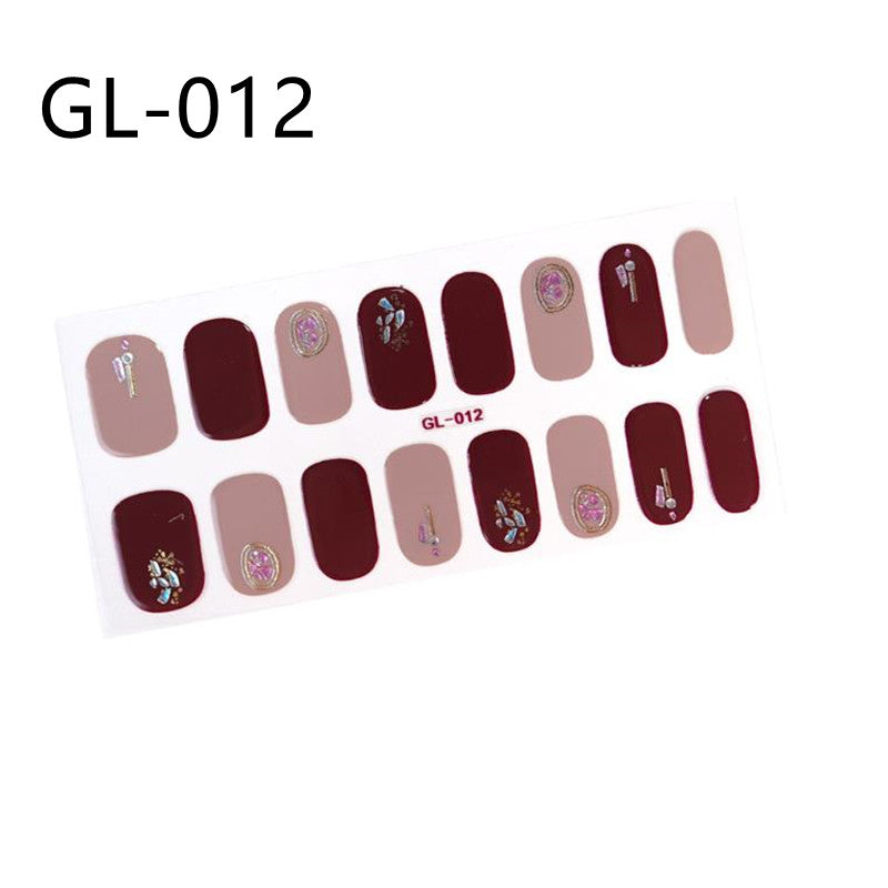 Laser Letters Color Oil Film Nail Stickers