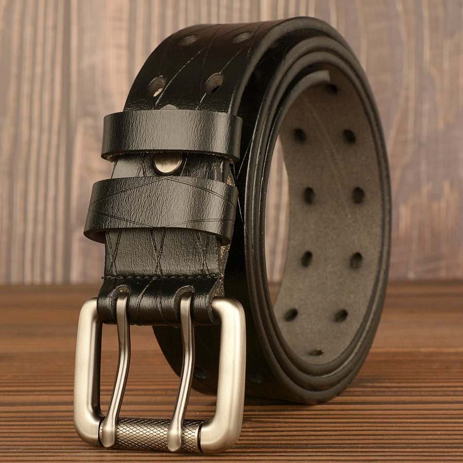 Men's Double Pin Buckle Casual Belt 