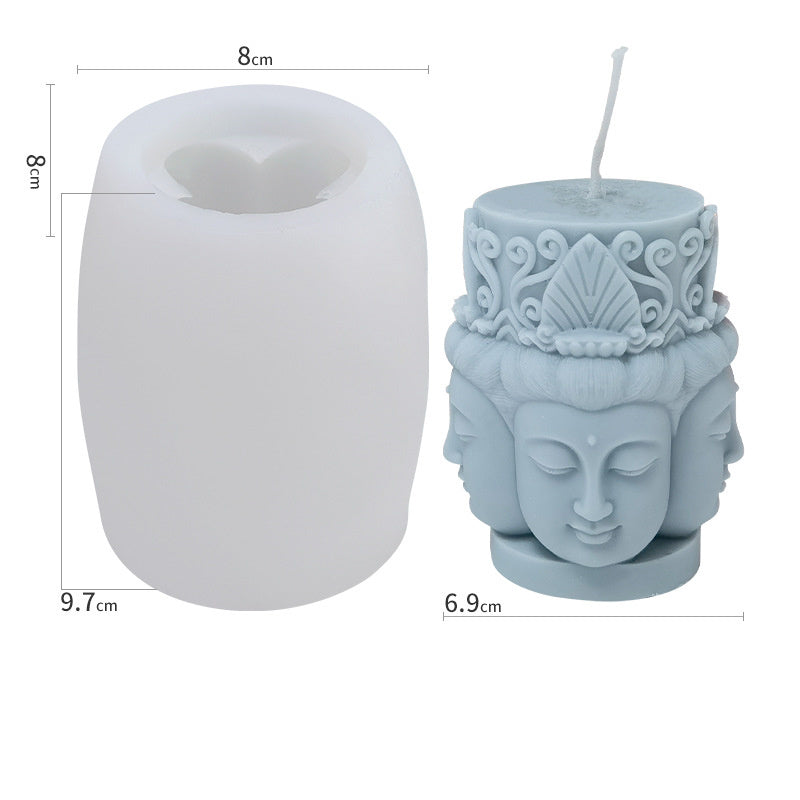 European Buddha Scented Candle Silicone Mould - Babbazon meditation