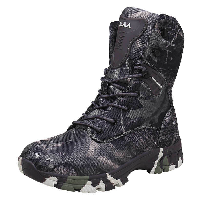 High-top Tactical Boots Men's Snow Boots Hiking Training Shoes 