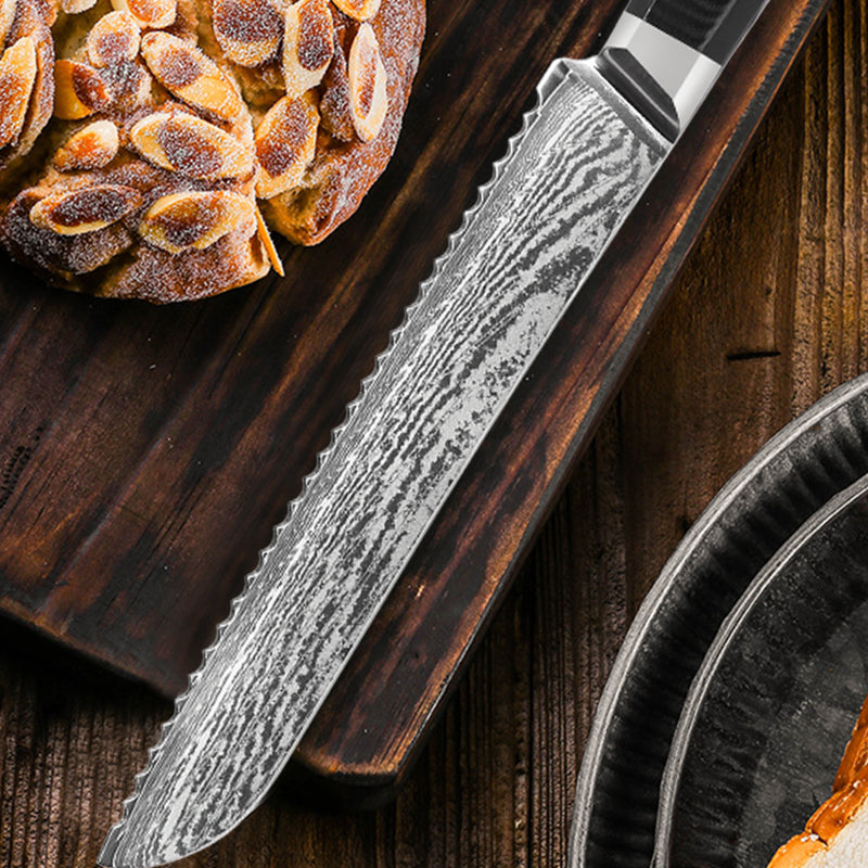 Bread Knife Damascus Bread Slicing Knife 