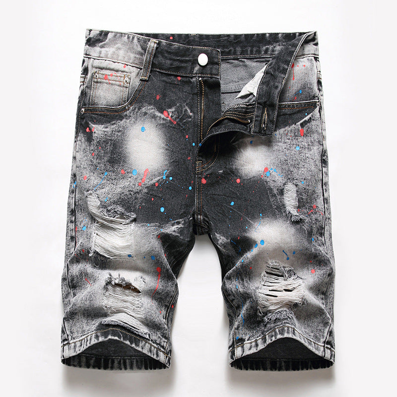 European And American Broken Holes New Denim Pants Retro