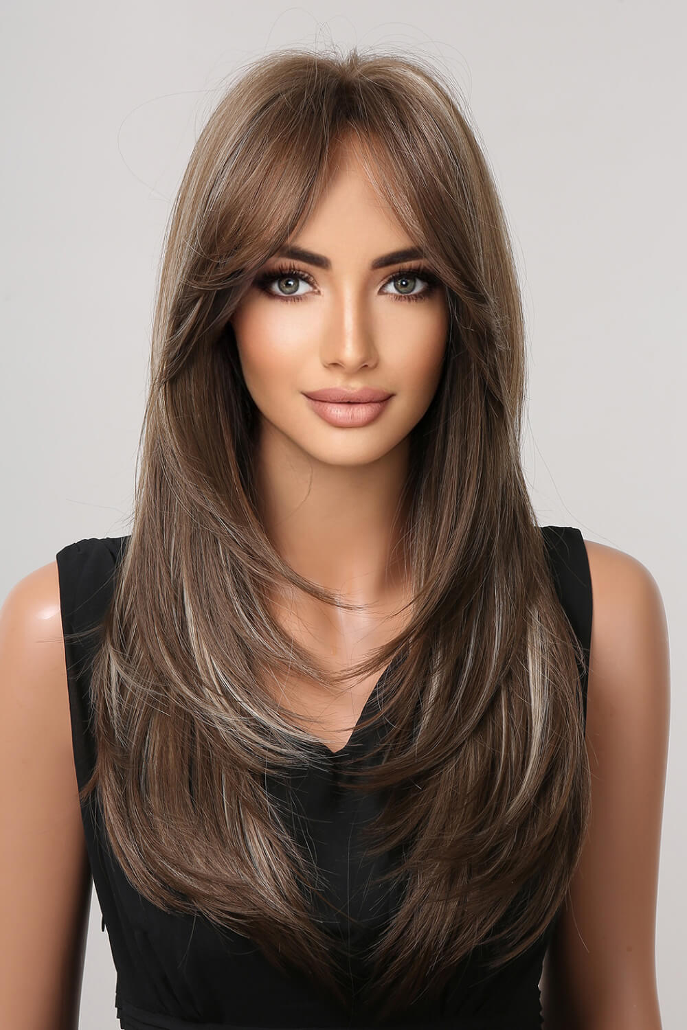 13*1" Full-Machine Wigs Synthetic Long Straight 22" 