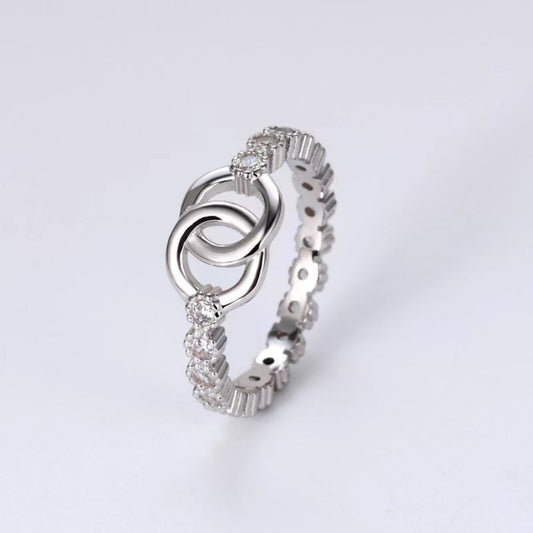 925 Sterling Silver Zircon Ring 