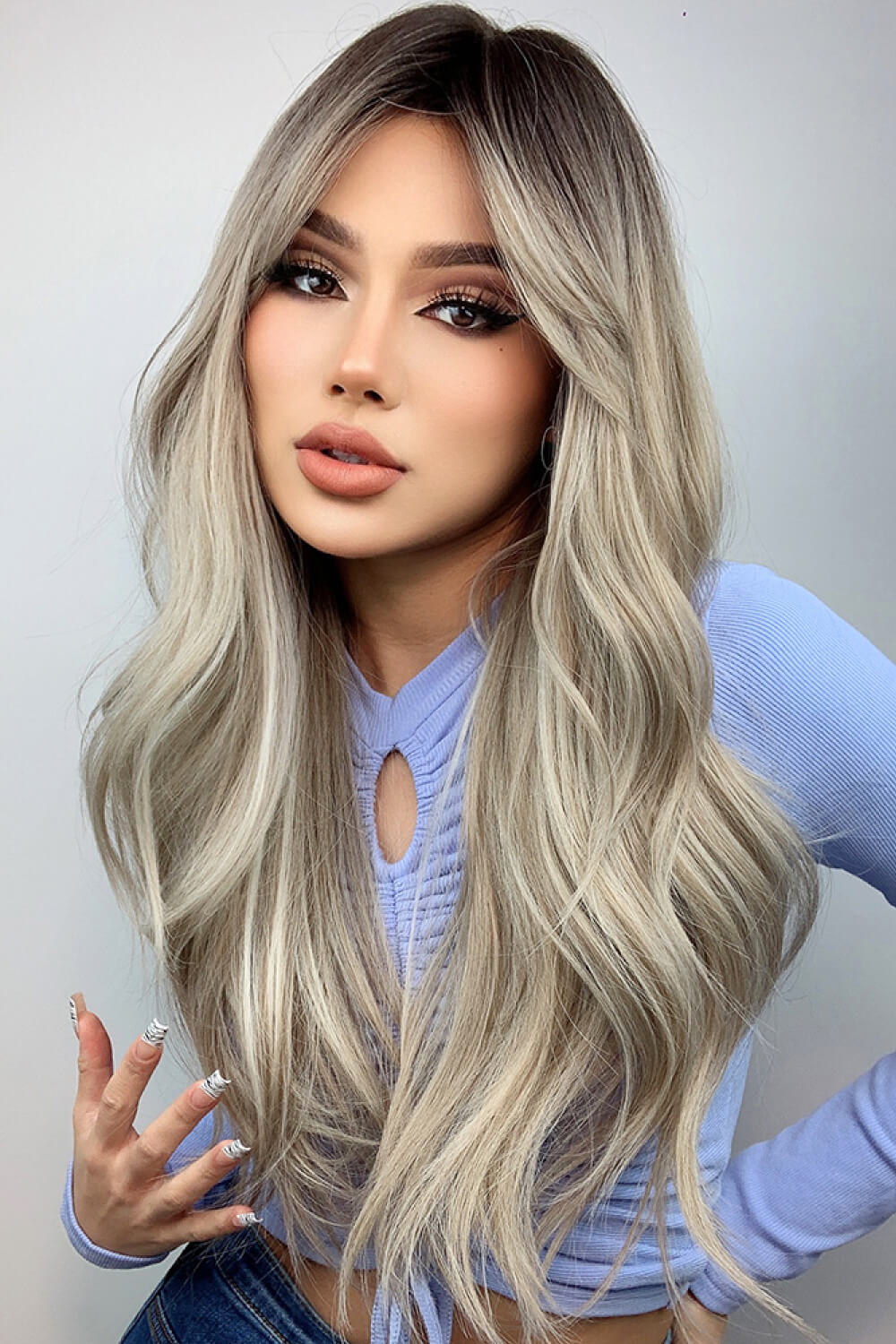 Full Machine Long Wave Wigs 26'' 