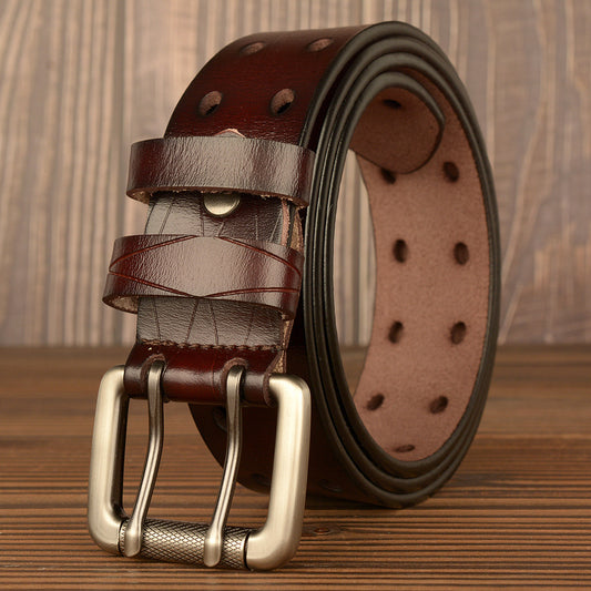 Men's Double Pin Buckle Casual Belt 