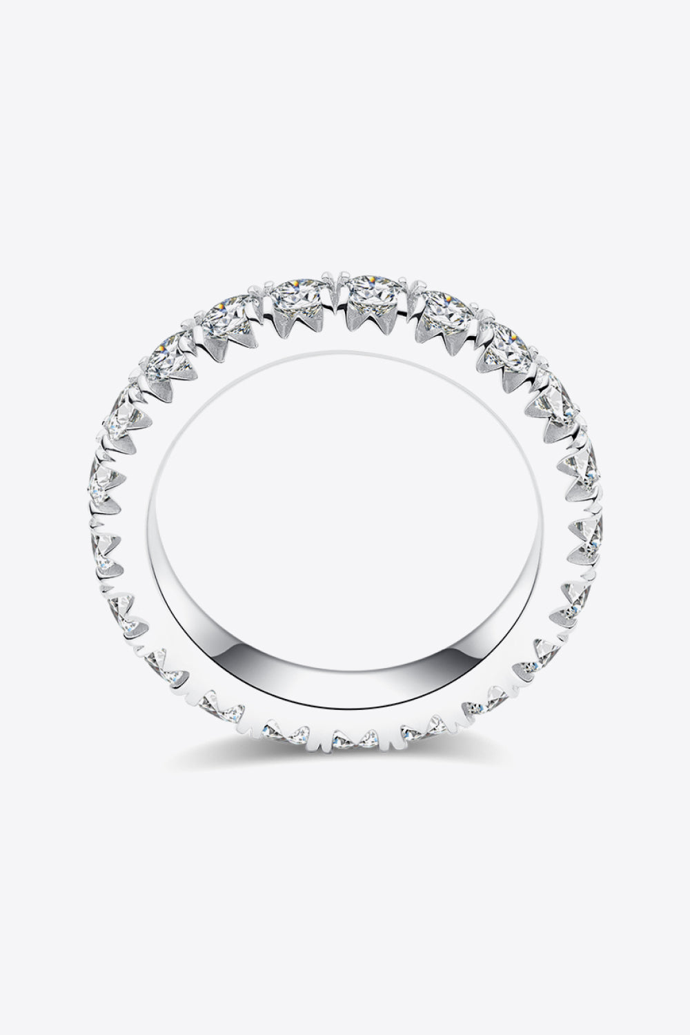 2.3 Carat Moissanite 925 Sterling Silver Eternity Ring 