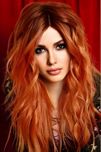 13*2" Lace Front Wigs Synthetic Long Wave 24" 150% Density 