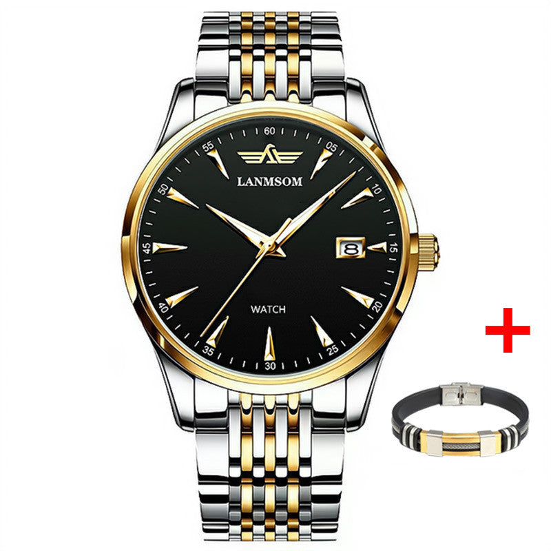 Men's Waterproof Steel With Quartz Watch Luminous