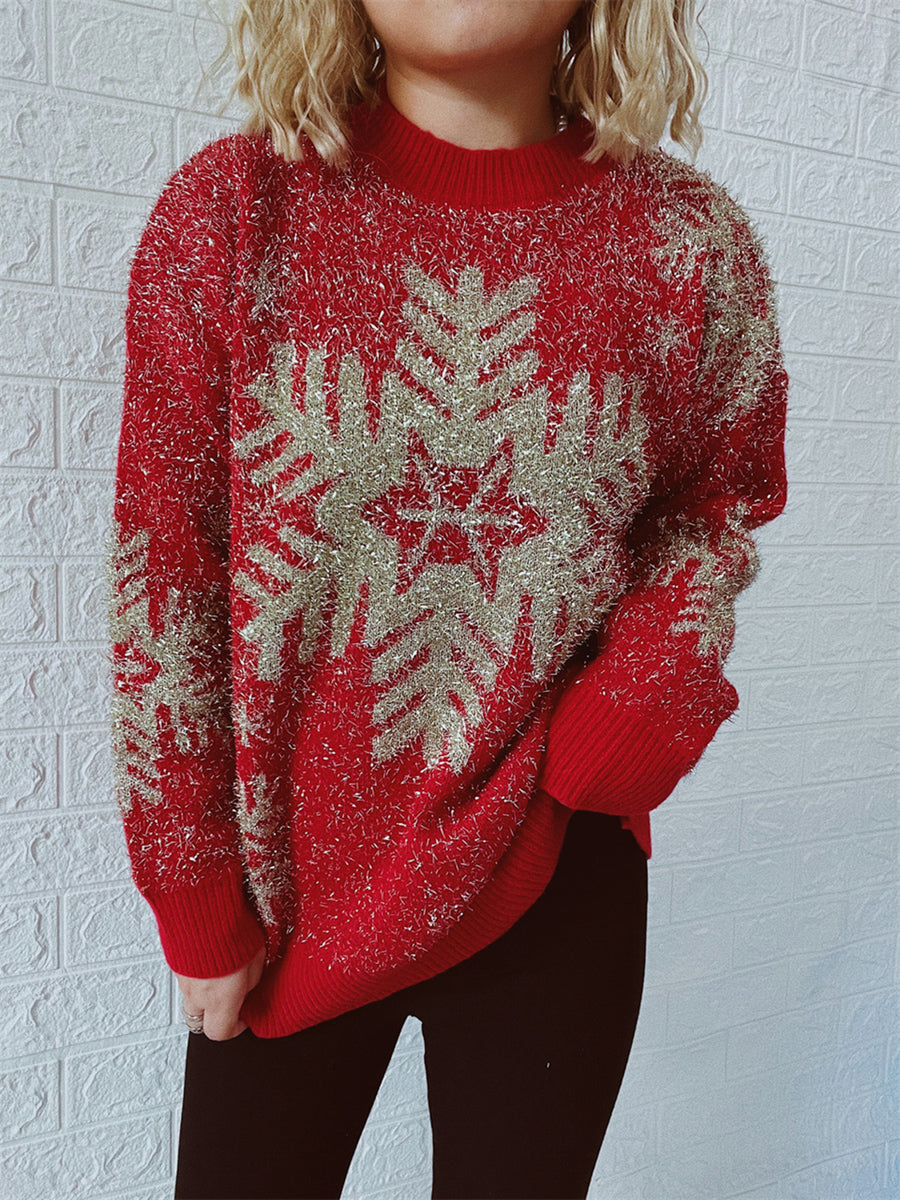 Christmas Element Round Neck Sweater 