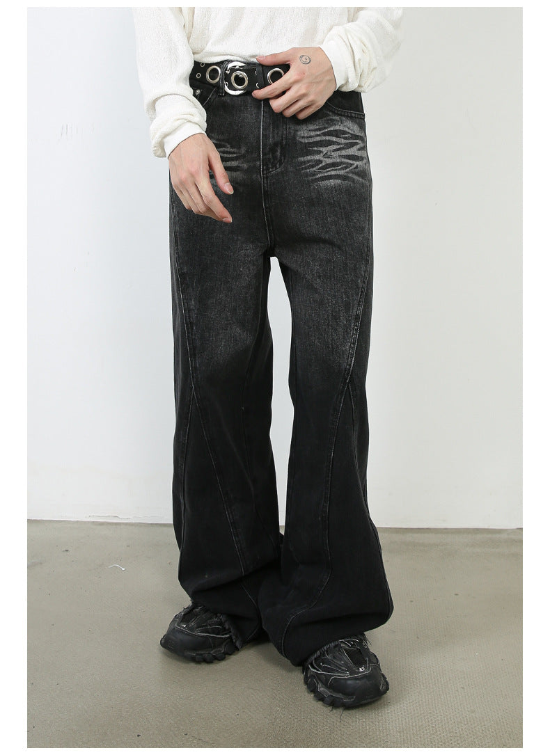 Retro Straight Loose Jeans Men's Casual Pants