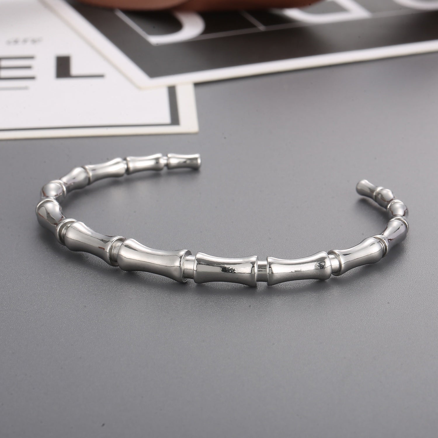 Stainless Steel Bamboo Shape Bracelet 