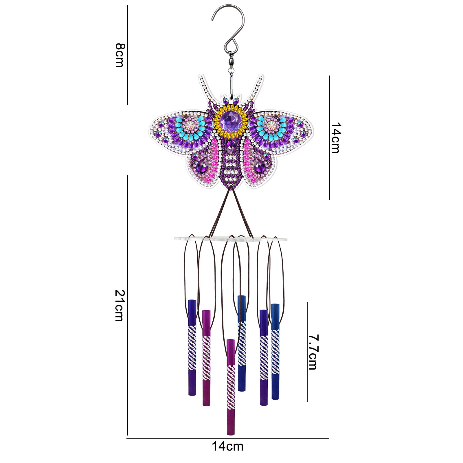 Diamond Painting Wind Chime Pendant DIY Handmade Outdoor Sun Catcher