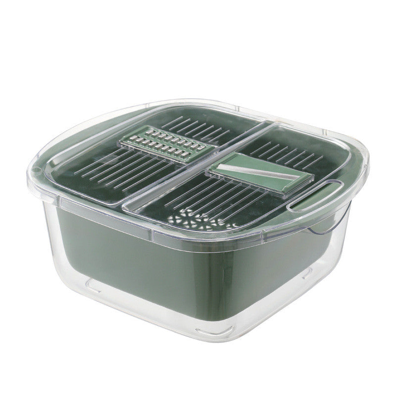 New Double Deck Drain Basket Household Storage With Cover Kitchen Tools Gadgets