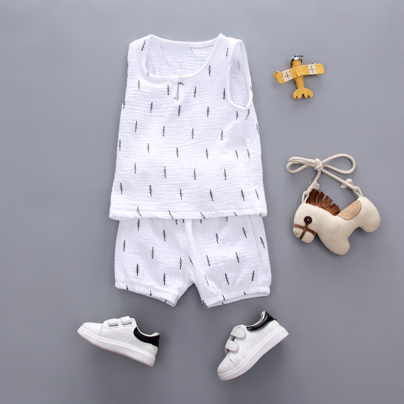 Children's Clothing Summer Men's And Women's Baby Two-piece Suit