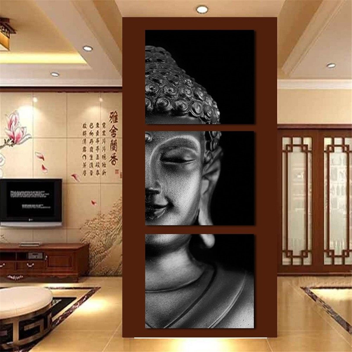 High-definition Art Micro-printing Simulation Oil Painting Home Decoration Triple Buddha