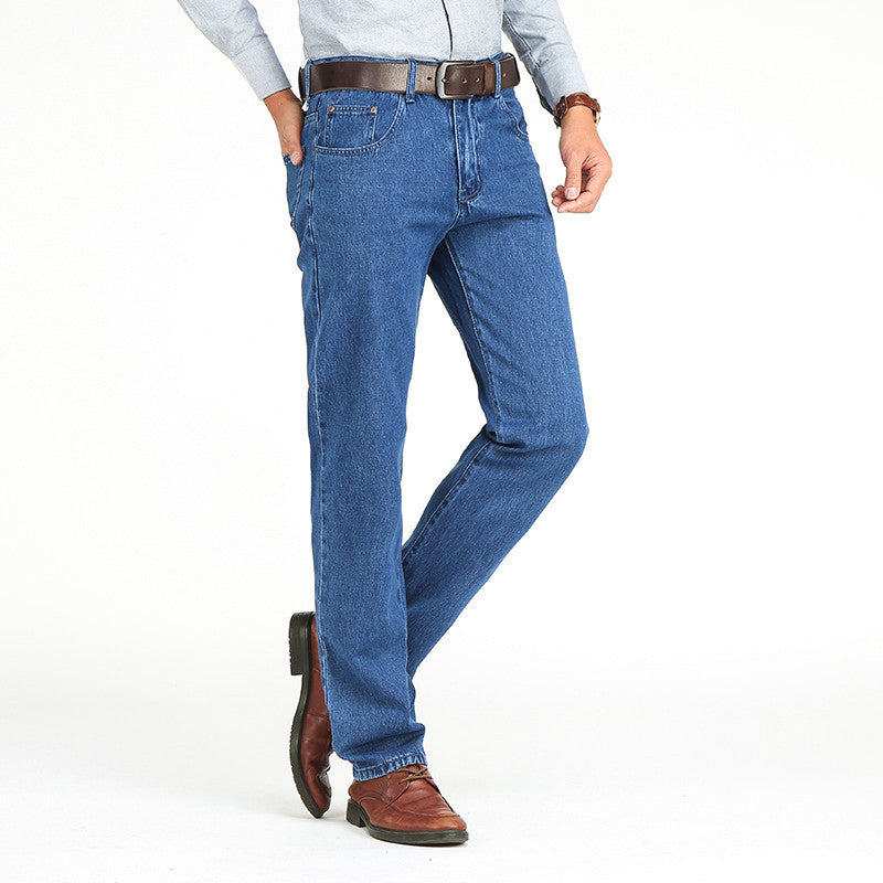 Men's Mid-rise Casual Slim Straight-leg Jeans