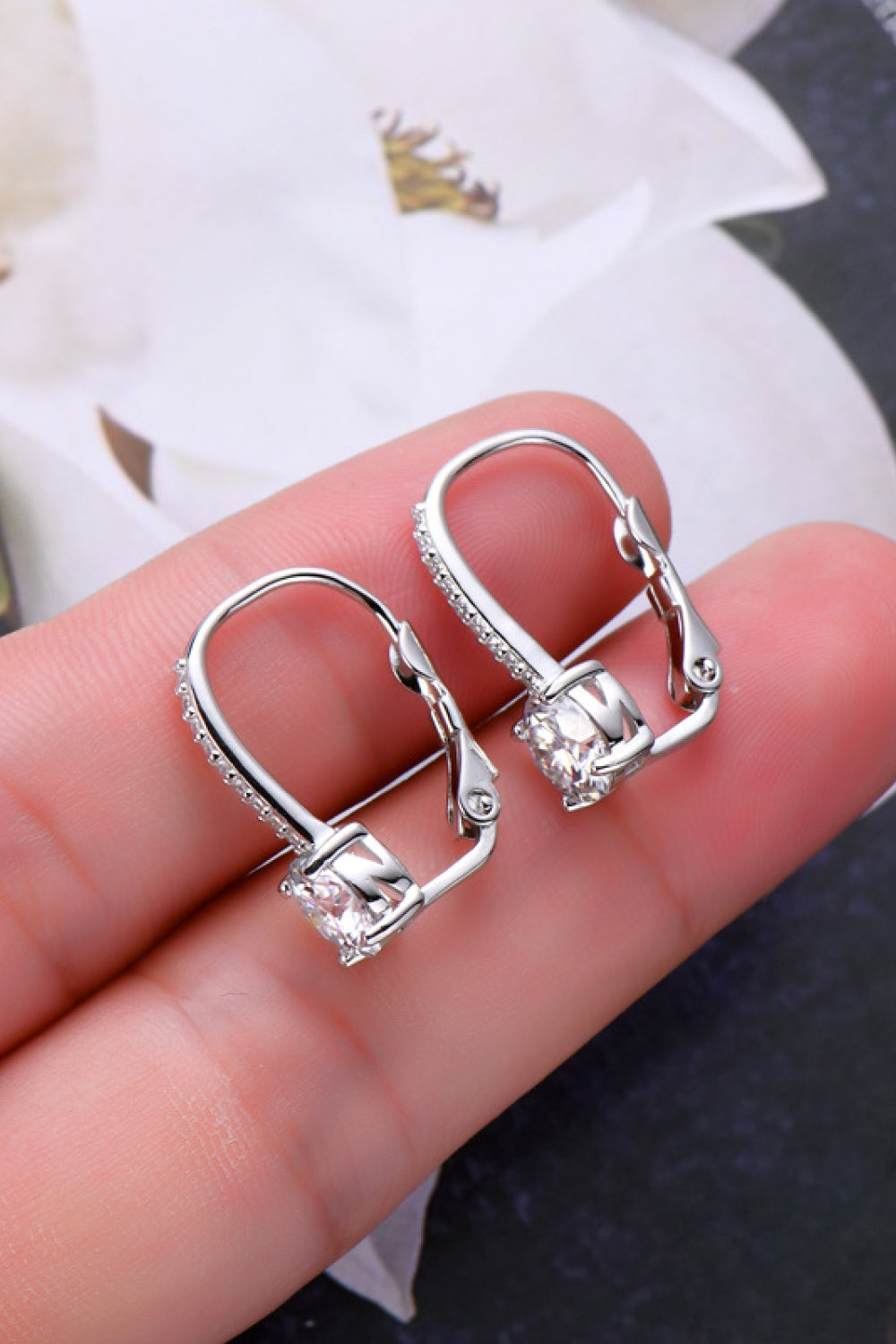 2 Carat Moissanite 925 Sterling Silver Earrings 