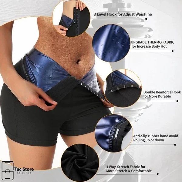 Slimming Pants Waist Trainer Shapewear Tummy Hot Thermo Sweat Leggings Fitness Workout Sweat Sauna Pants Body Shaper 