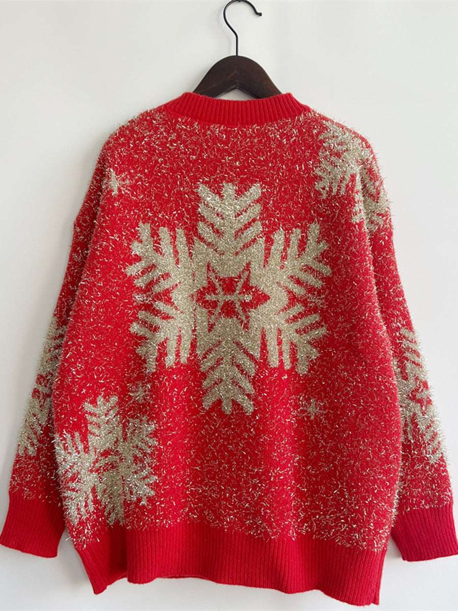 Christmas Element Round Neck Sweater 