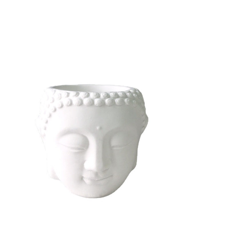 Creative Buddha Shape Concrete Cement Flower Pot Silicone Mold