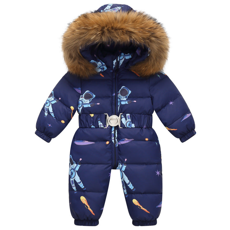 Children's Down Jacket Outdoor Ski Suit Thickened