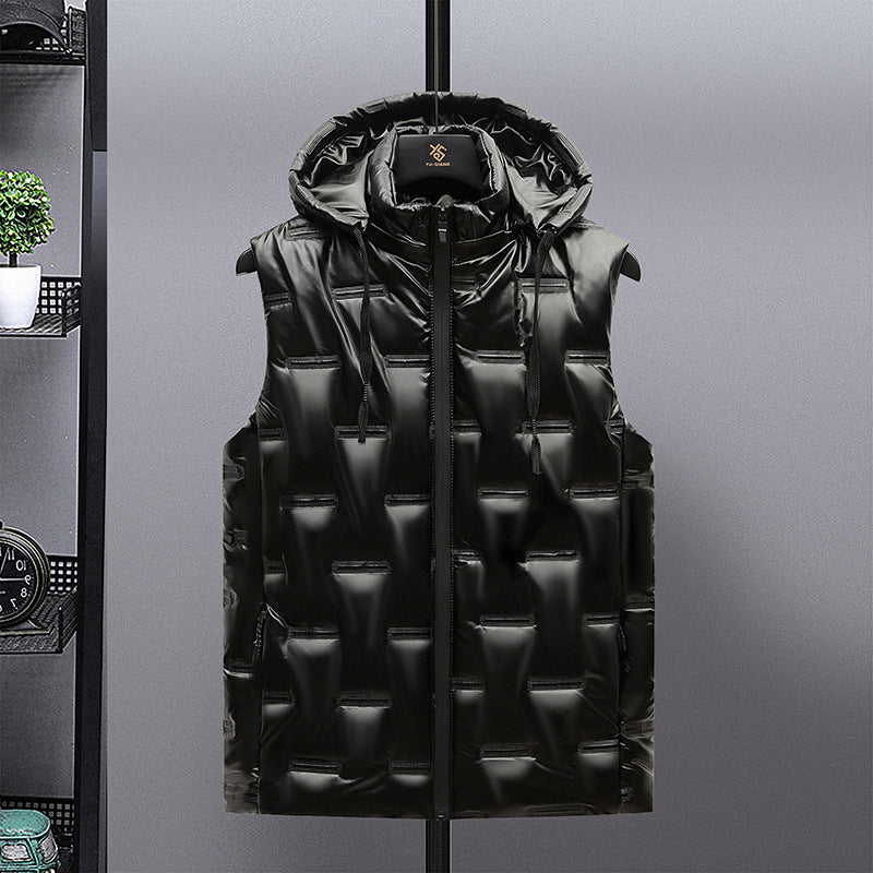 Men's Glossy Down Cotton Thermal Vest 