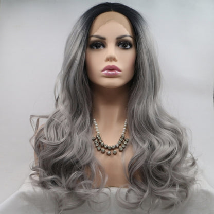 13*3" Lace Front Wigs Synthetic Long Wavy 24" 130% Density 