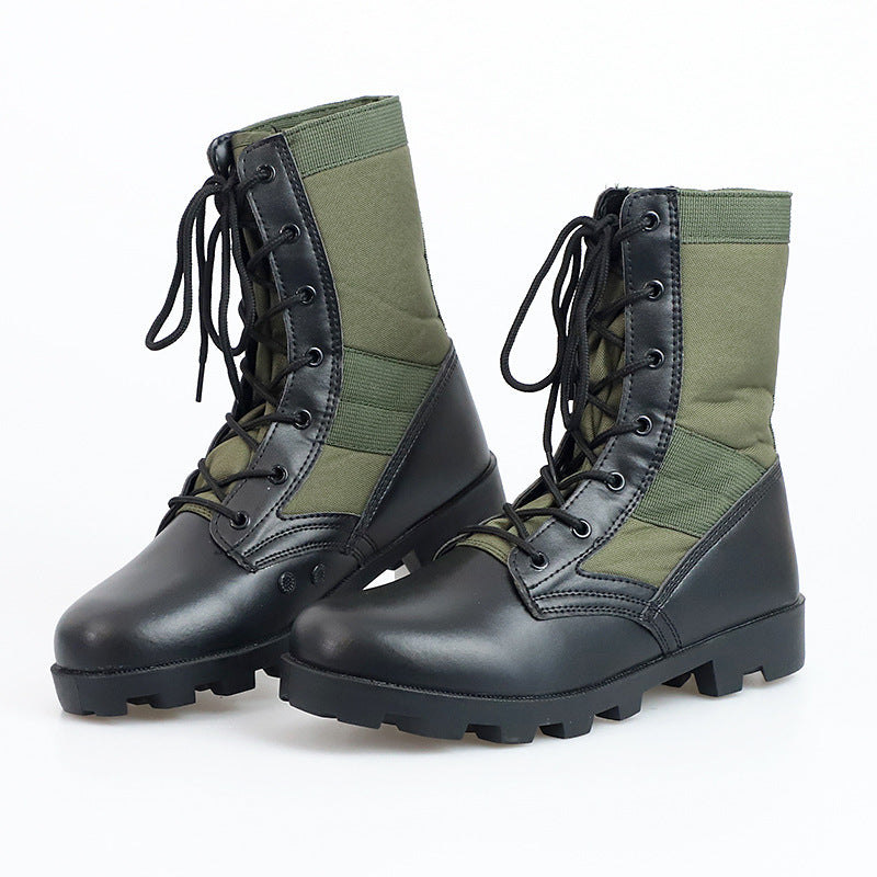 Non-slip Wear-resistant Camouflage Desert Outdoor Hiking Military Boots Combat Men's High-top Combat Boots 