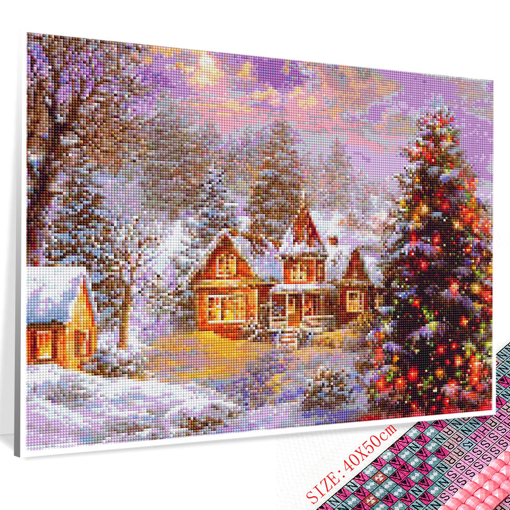 DIY Diamond Painting Christmas Tree Kit Diamond Embroidery Landscape Mosaic Handmade Gift