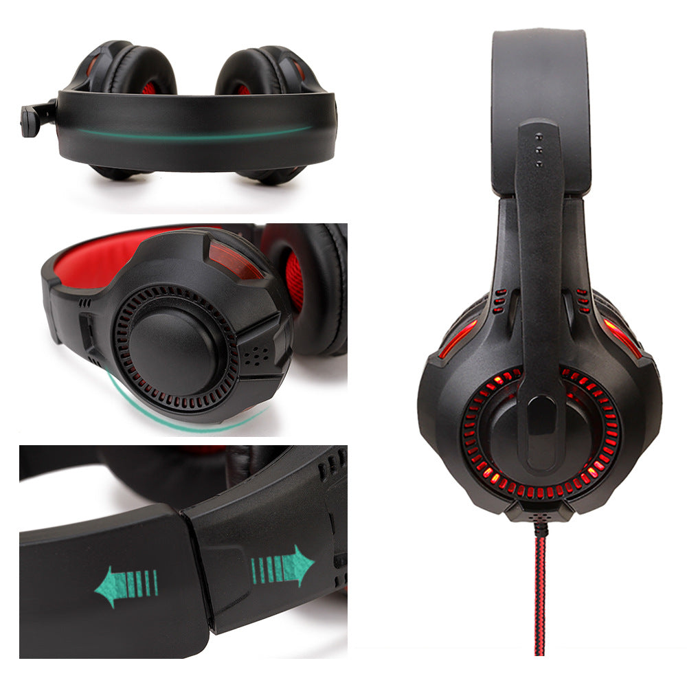 Light-emitting Head-mounted PS5 Gaming Headset Head-mounted