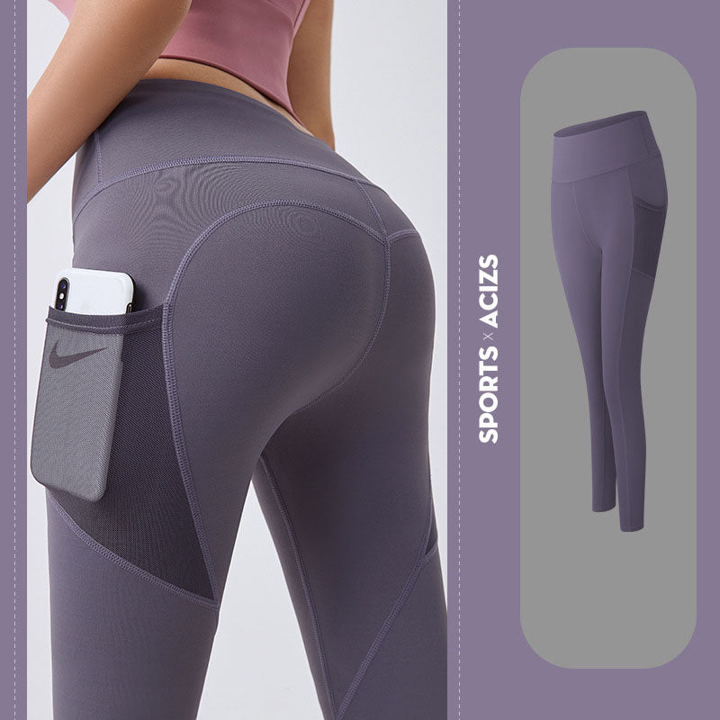 Yoga Pants Women With Pocket Leggings Sport Girl Gym Leggings Women Tummy Control Jogging Tights Female Fitness Pants 