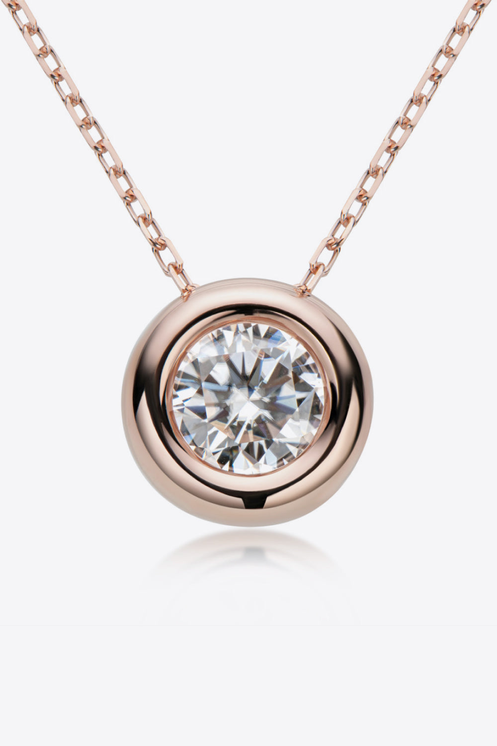 Adored 1 Carat Moissanite Pendant 925 Sterling Silver Necklace 