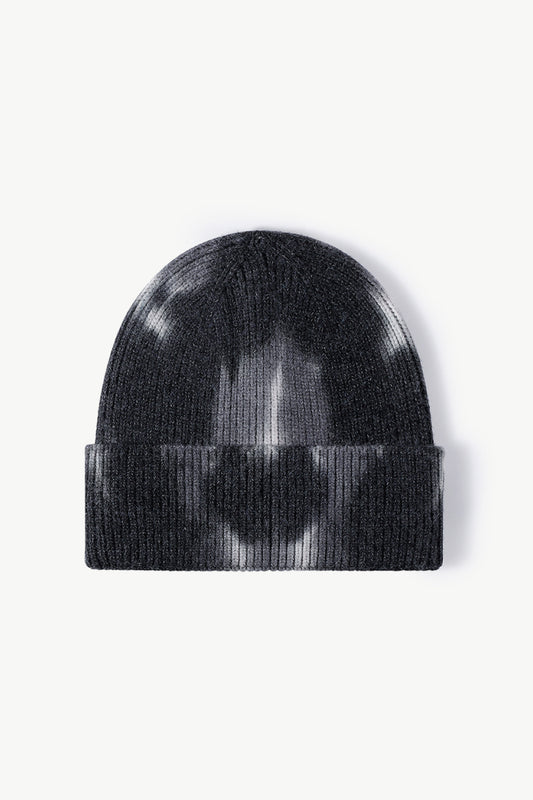 Tie-Dye Cuffed Knit Beanie - Babbazon hats