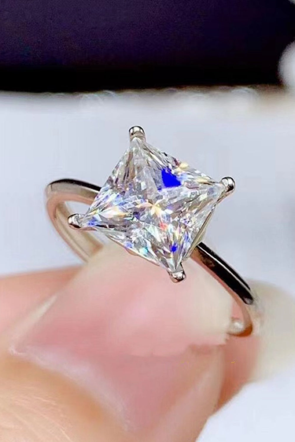 5 Carat Moissanite Solitaire Ring 