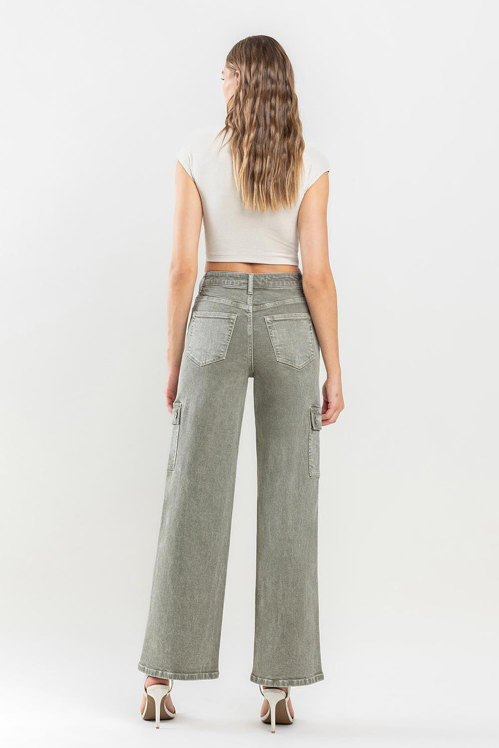 Vervet by Flying Monkey 90's Super High Rise Cargo Jeans 