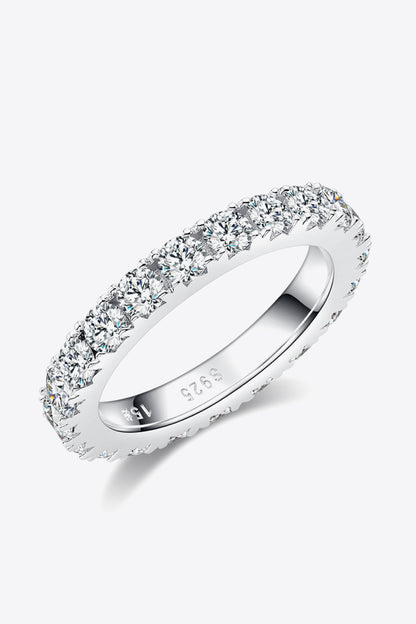 2.3 Carat Moissanite 925 Sterling Silver Eternity Ring 