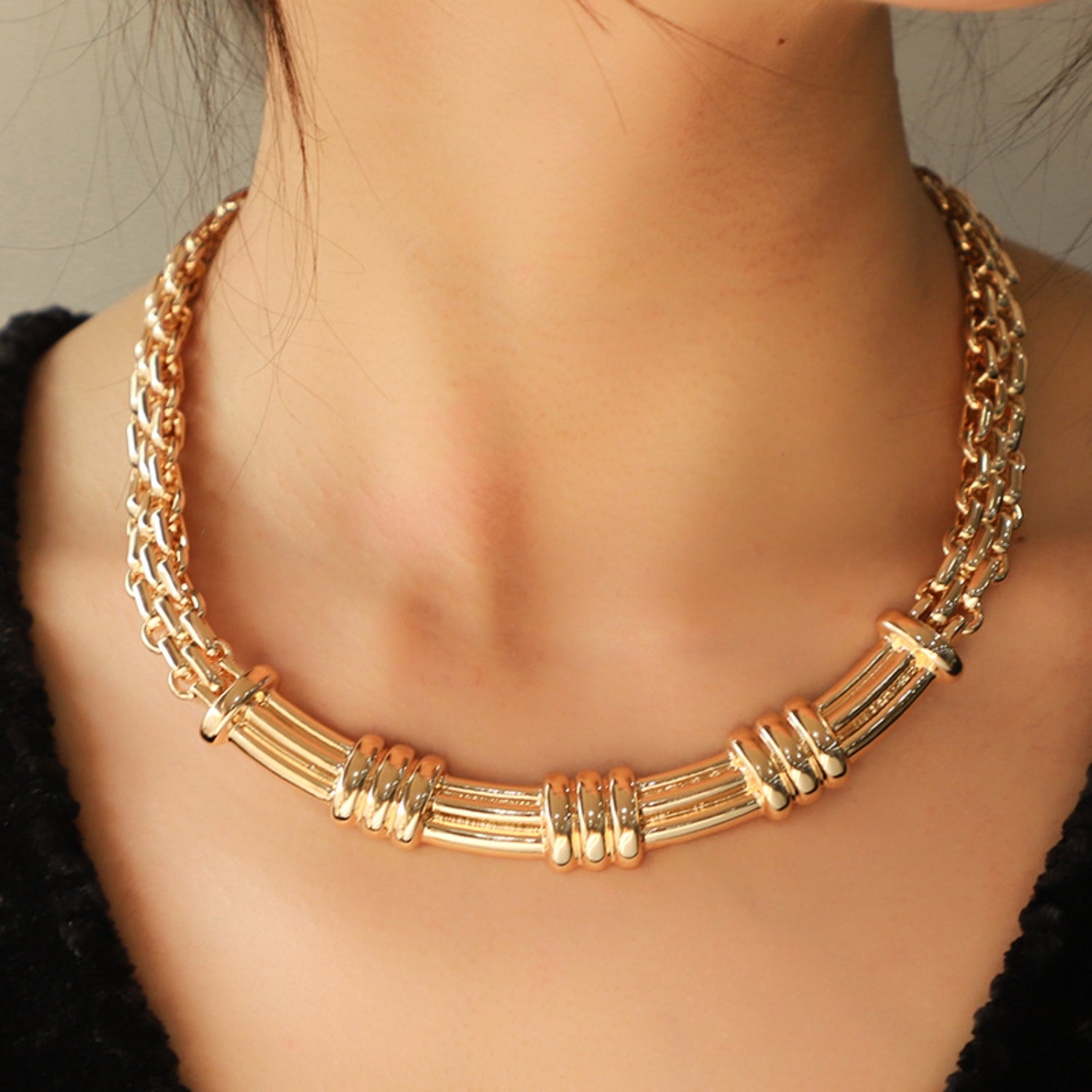 Alloy Iron Chain Necklace - Babbazon New Products