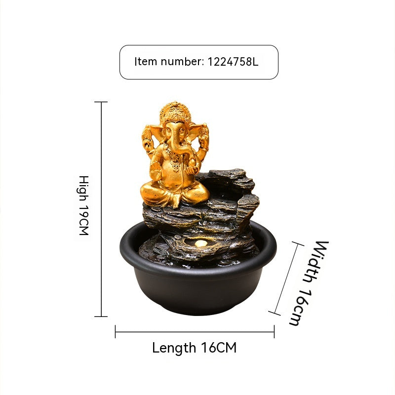 Small Desktop Buddha Statue Make A Fortune As Endless As Flowing Water Ornaments