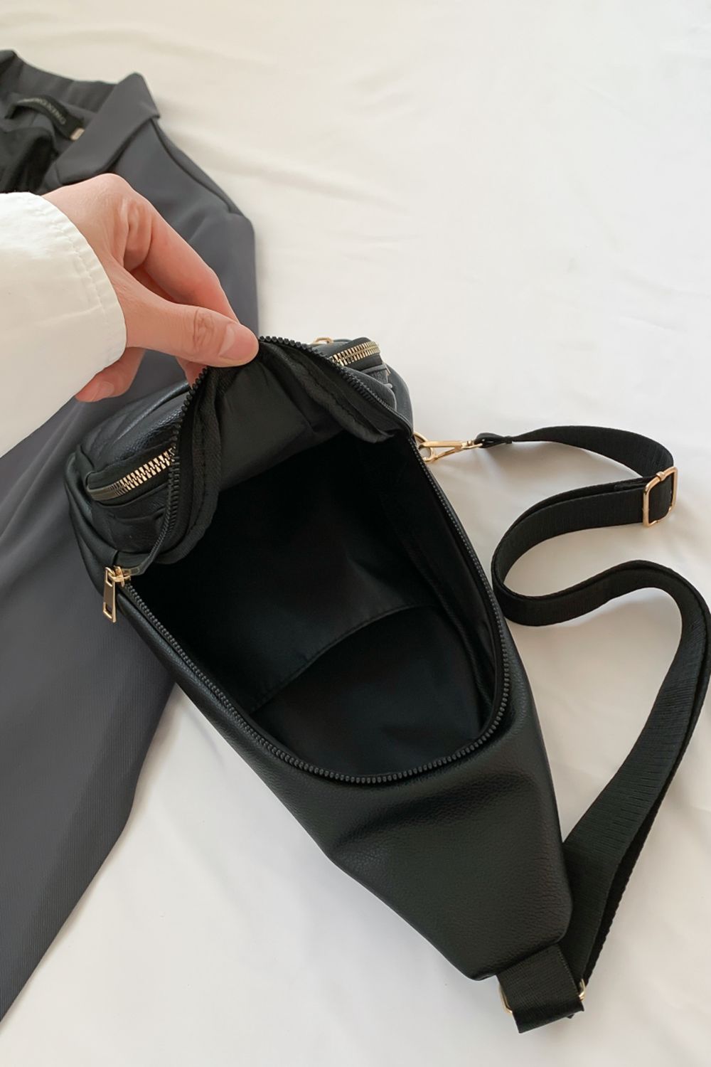 PU Leather Sling Bag 