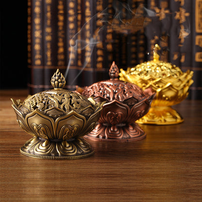 Sandalwood Home Incense Road Decoration Lotus Incense Burner