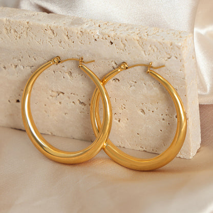 18K Gold-Plated Hoop Earrings 