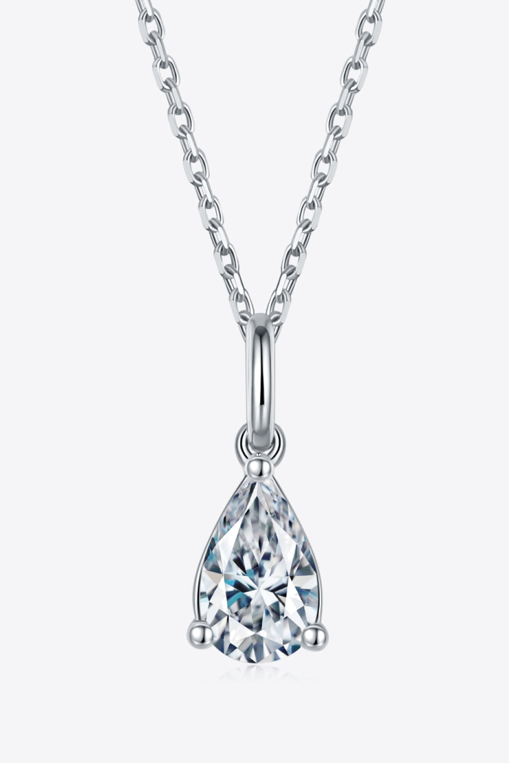 1 Carat Moissanite 925 Sterling Silver Necklace 