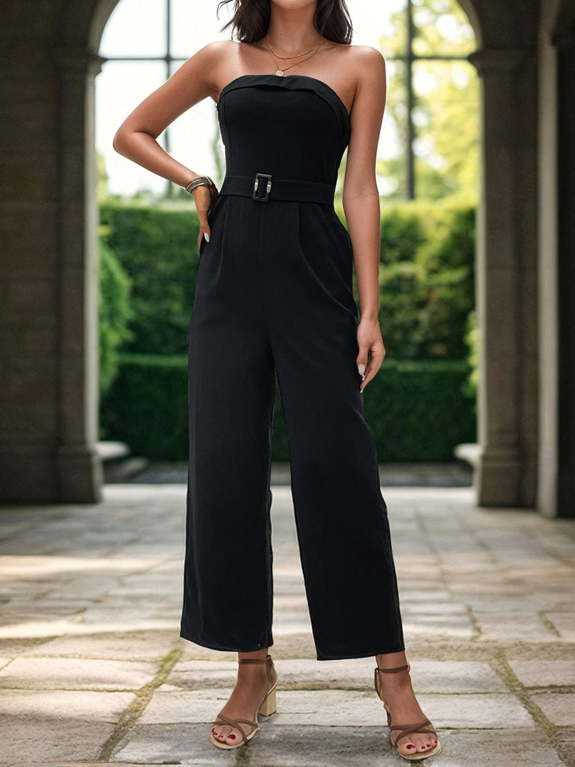 Tube Jumpsuit with Pockets - Babbazon new