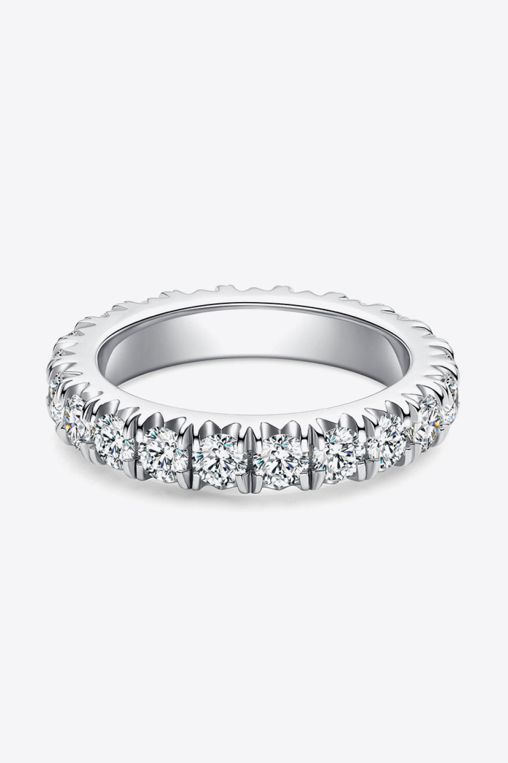 Adored 2.3 Carat Moissanite 925 Sterling Silver Eternity Ring 