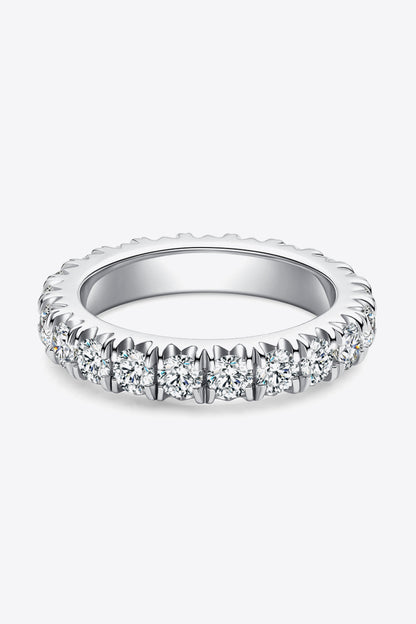 Adored 2.3 Carat Moissanite 925 Sterling Silver Eternity Ring 