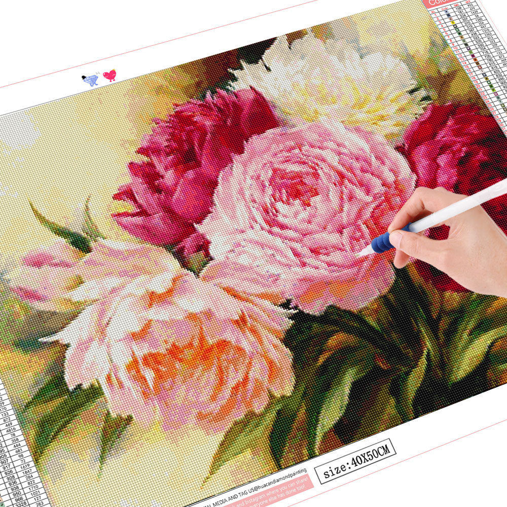 5D DIY Diamond Painting Peony Square Or Round